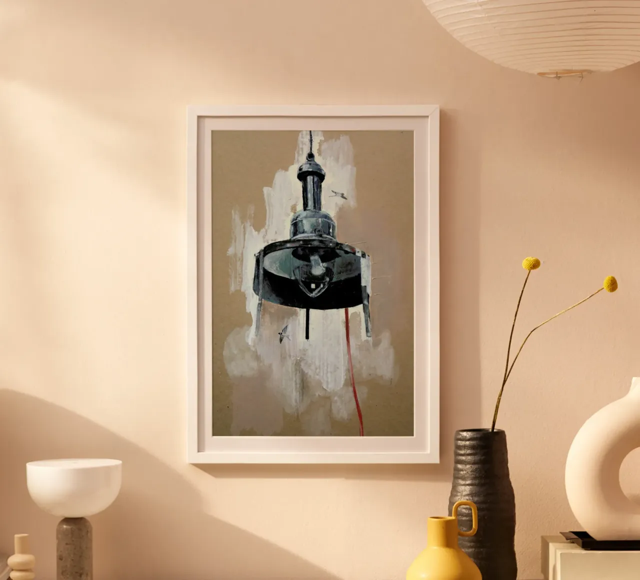 Velo Grablje - Gas Lamp poster con telaio in alluminio da David Diehl