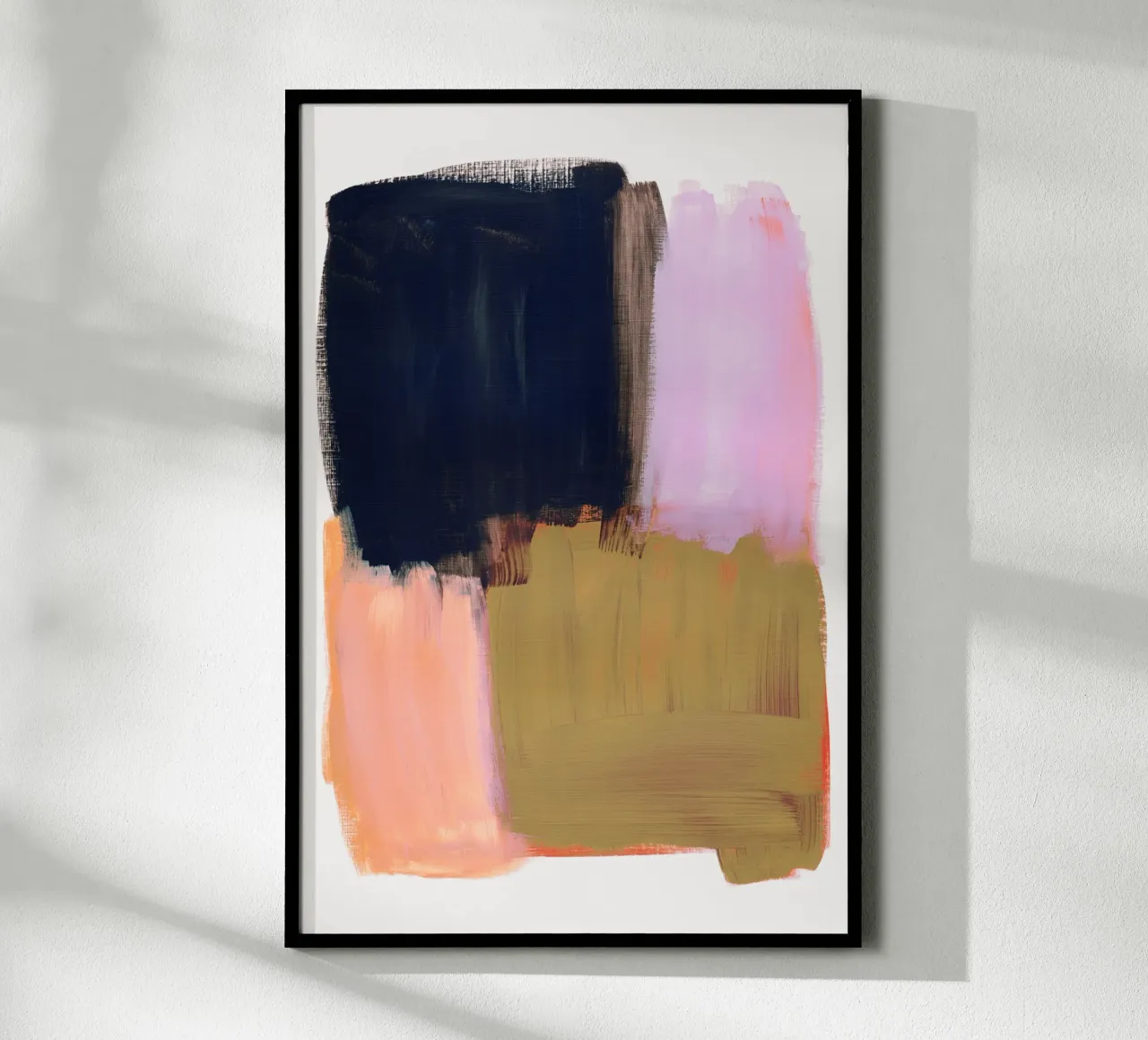 Abstract Brush Strokes 134 poster con telaio in alluminio da Mareike Böhmer