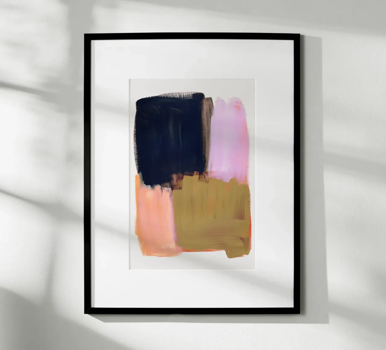 Abstract Brush Strokes 134 poster con telaio in alluminio da Mareike Böhmer