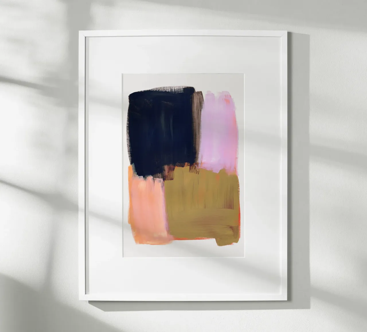 Abstract Brush Strokes 134 poster con telaio in alluminio da Mareike Böhmer