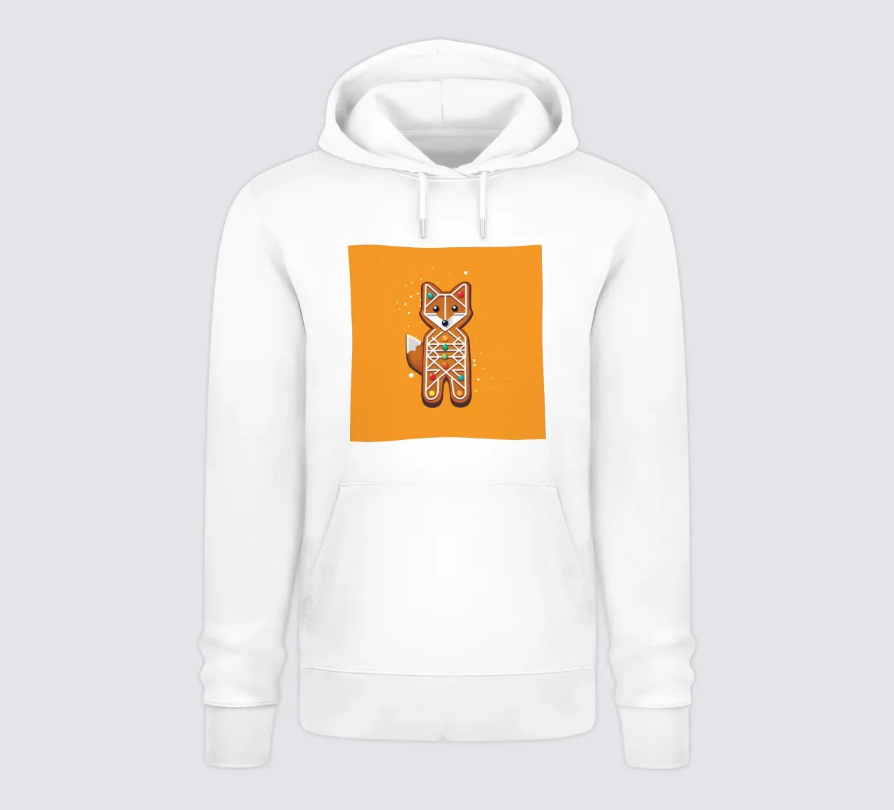 Geometrischer Lebkuchenfuchs – Kreatives Weihnachtsdesign Hoodie von namosh