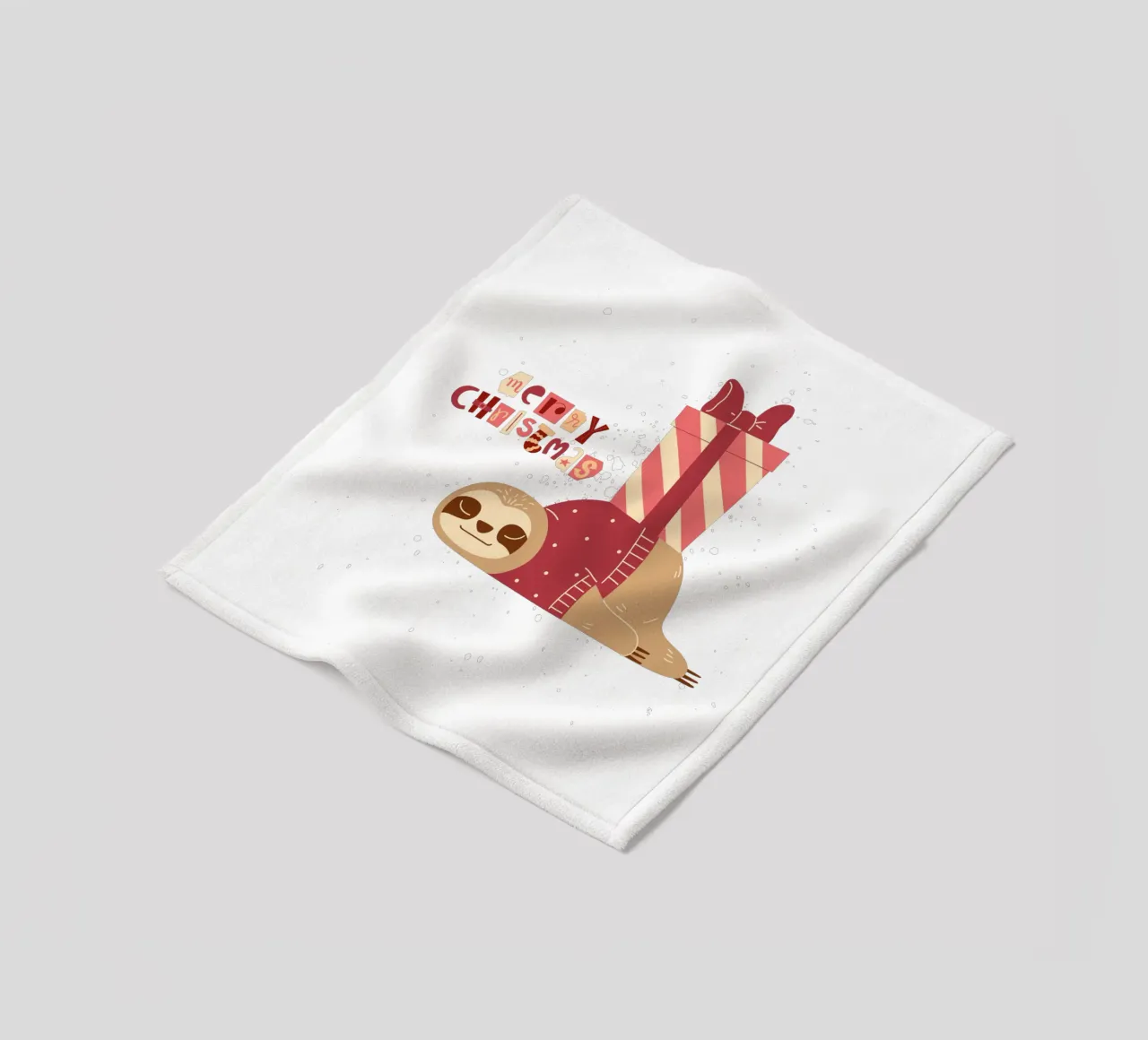 Merry Christmas fleece blanket by ArtDesign by KBK