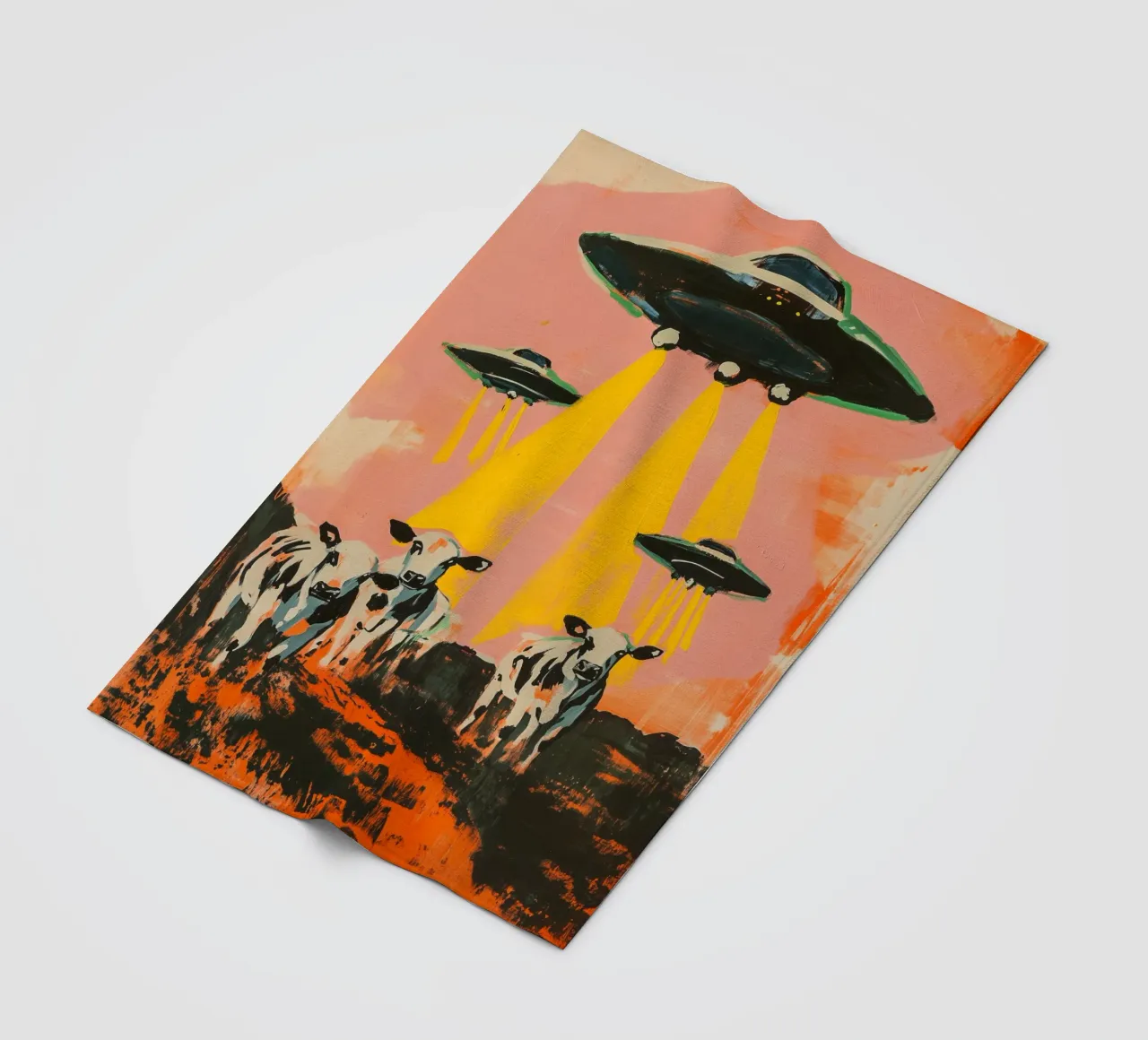 UFO`s And Cows coperta in pile da treechild