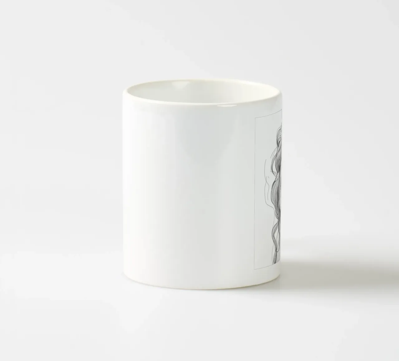 Donna in bianco e nero 3 tazza in ceramica da pixel