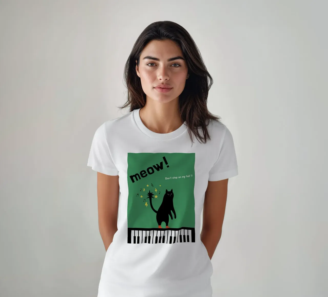 meow! - Dancing Cat t-shirt da natural neutral