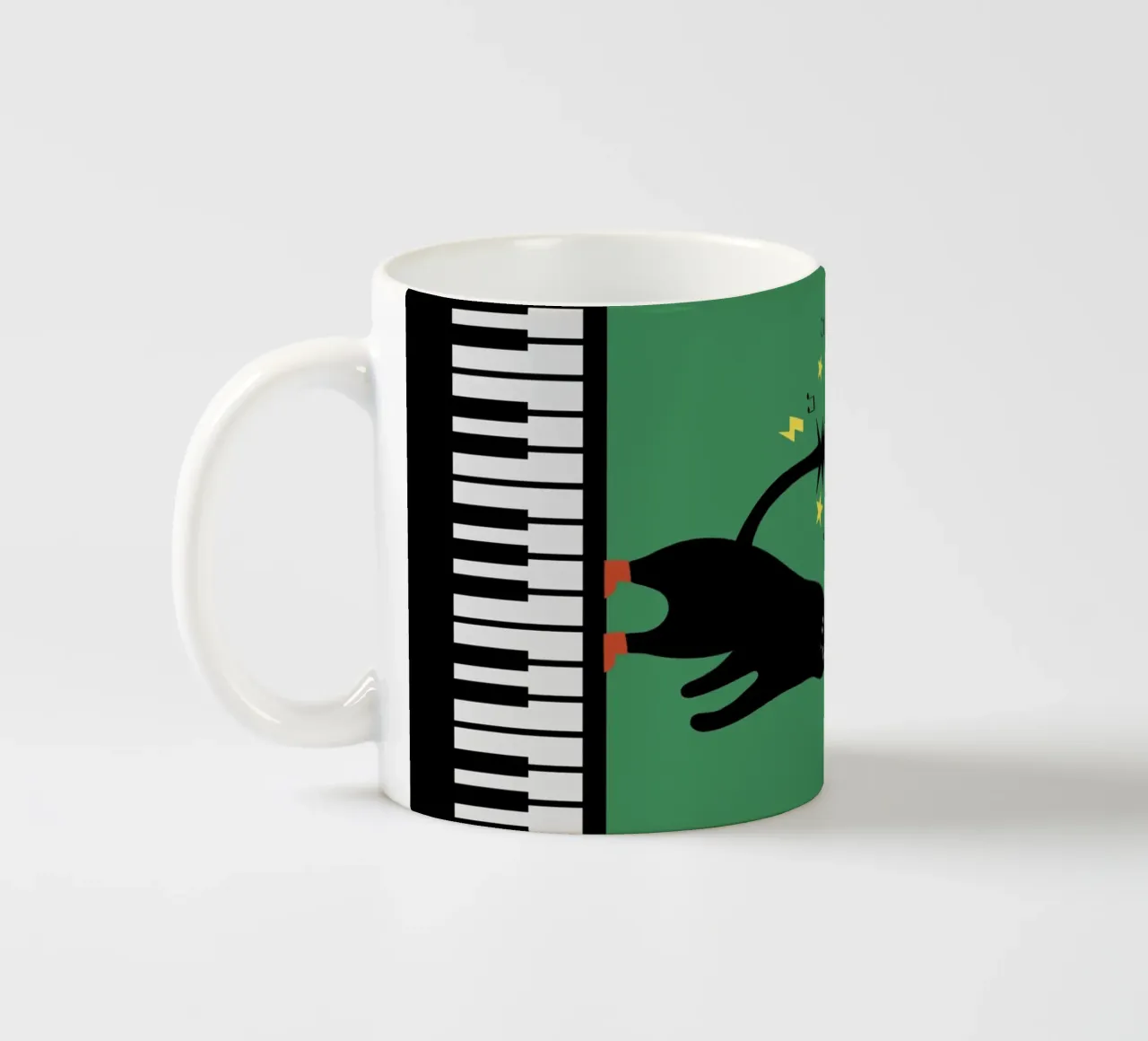 meow! - Dancing Cat tazza in ceramica da natural neutral