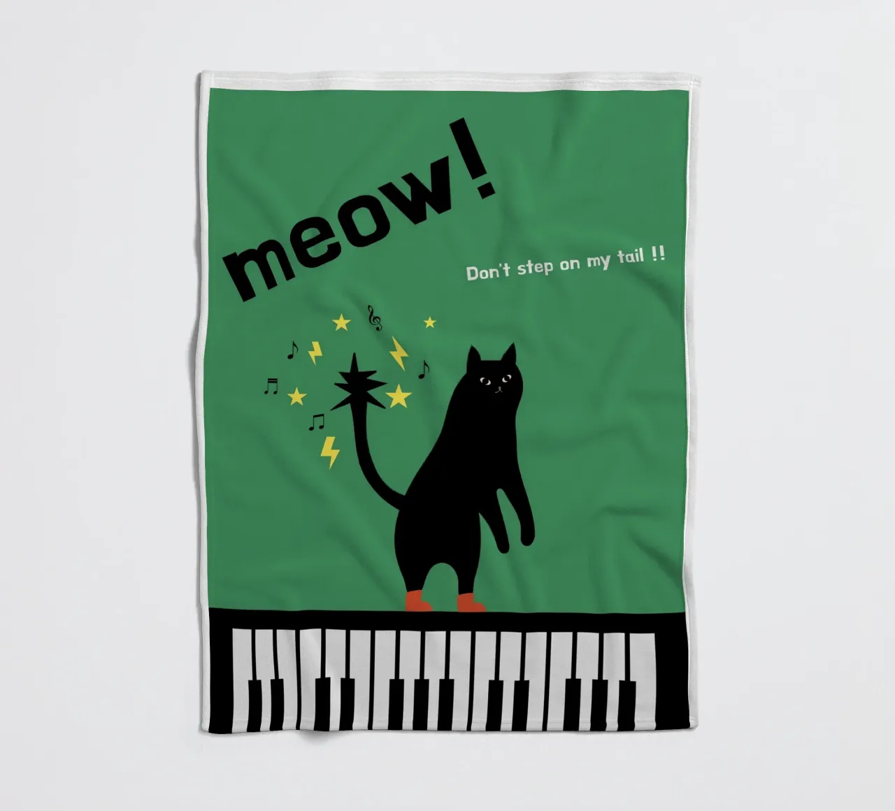 meow! - Dancing Cat coperta in pile da natural neutral