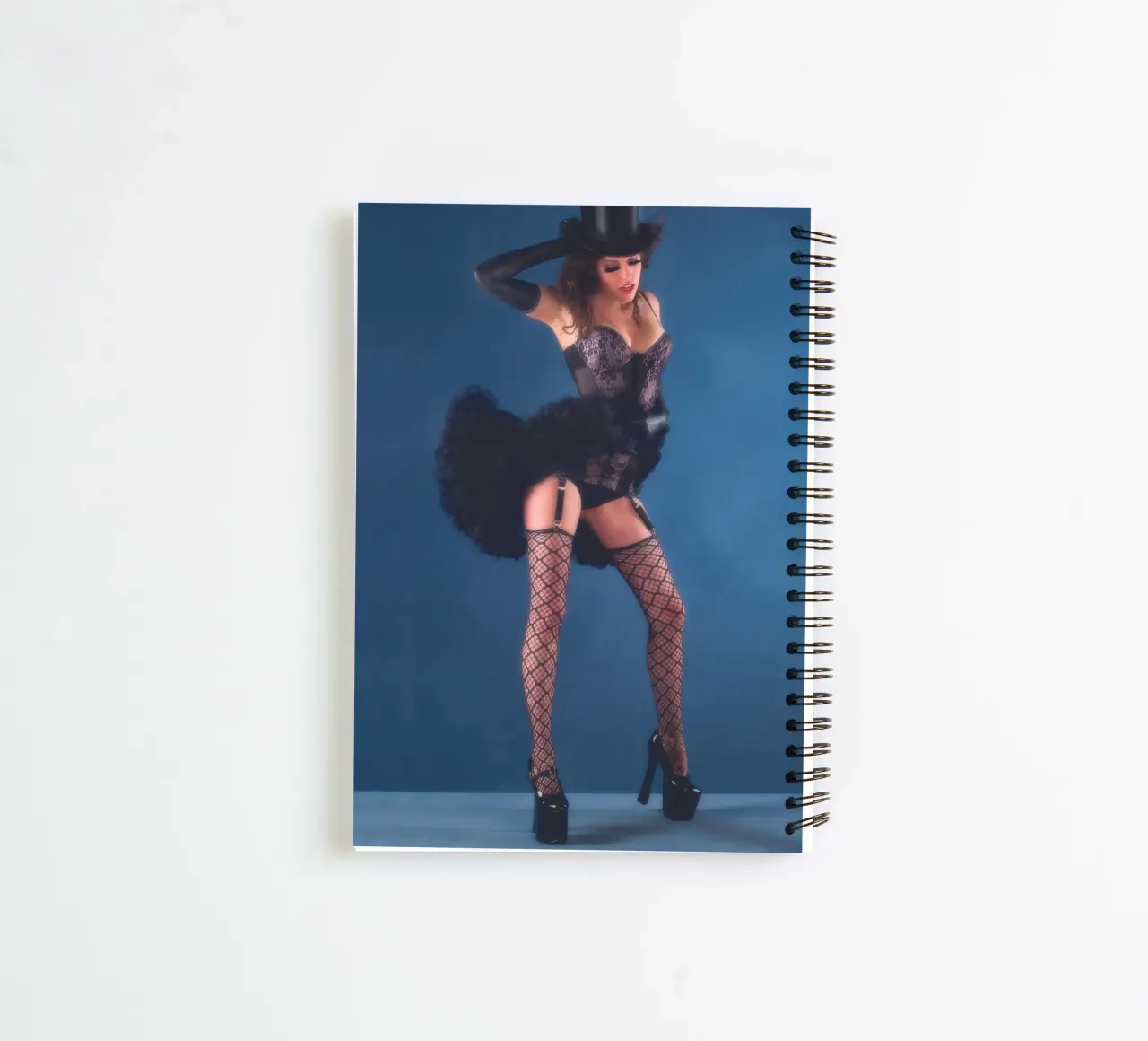 Long Legs in Lingerie spiral notebook by Dave Hare Photography
