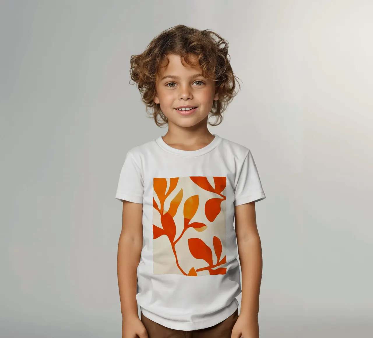 Orange Leafs t-shirt bambini da treechild