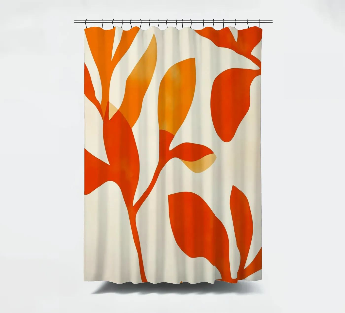 Orange Leafs Duschvorhang von treechild