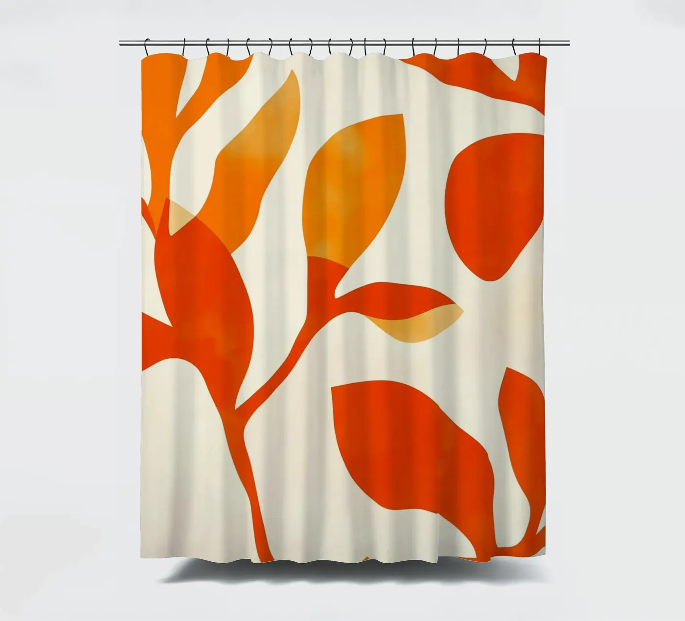 Orange Leafs Duschvorhang von treechild