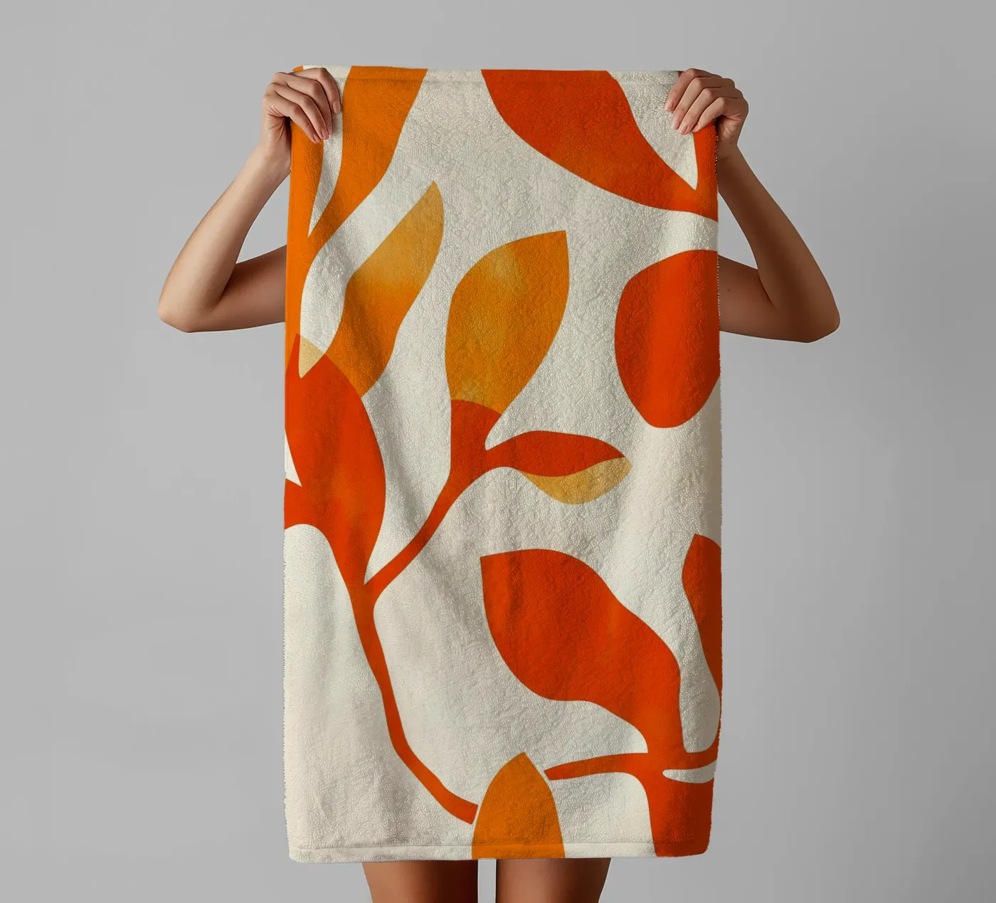 Orange Leafs Handtuch von treechild