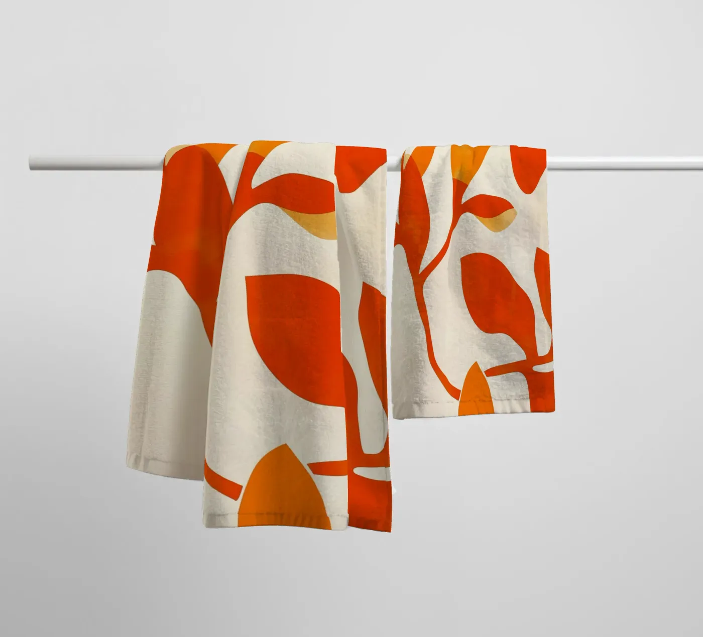 Orange Leafs Handtuch von treechild