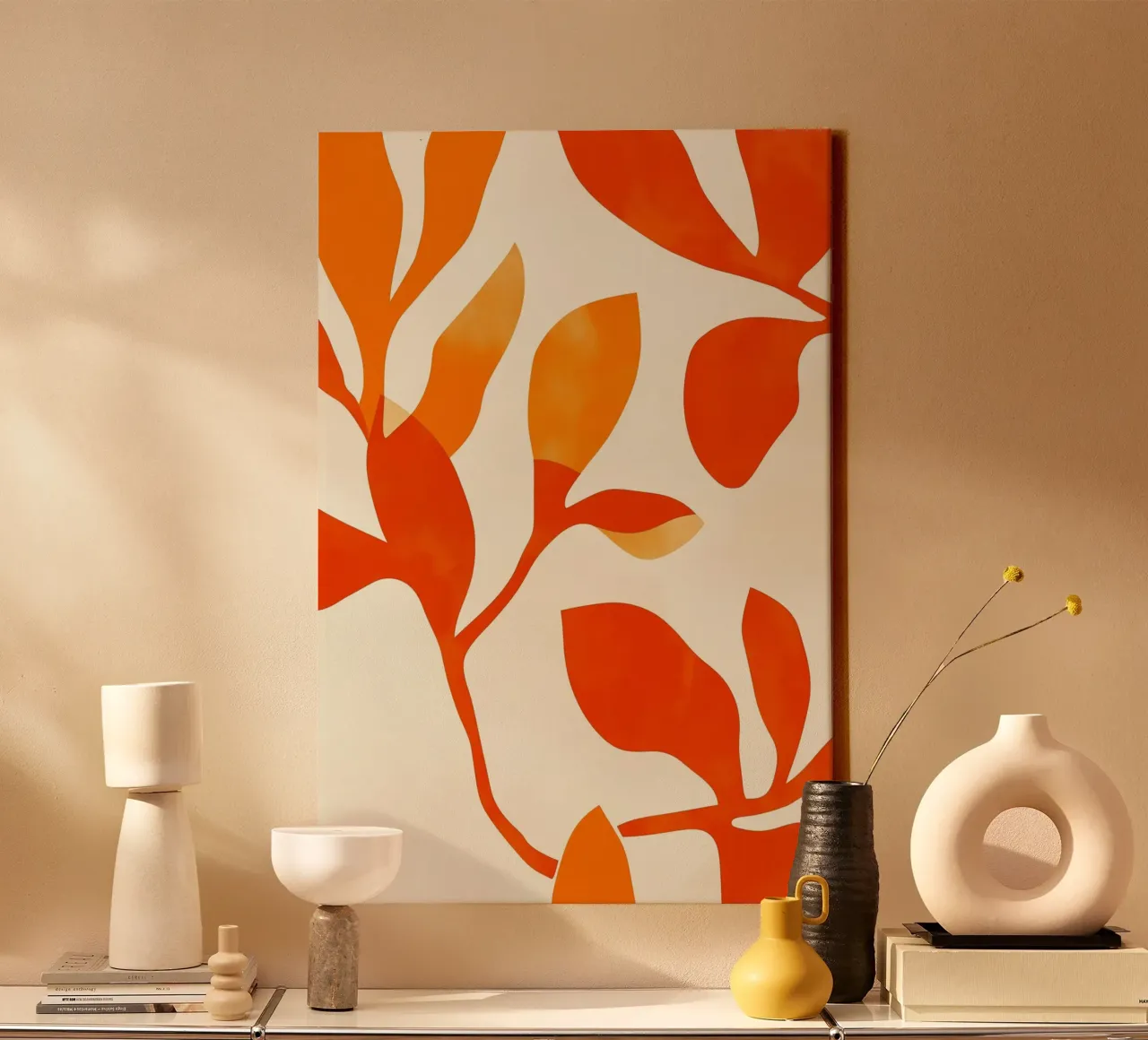 Orange Leafs canvas van treechild