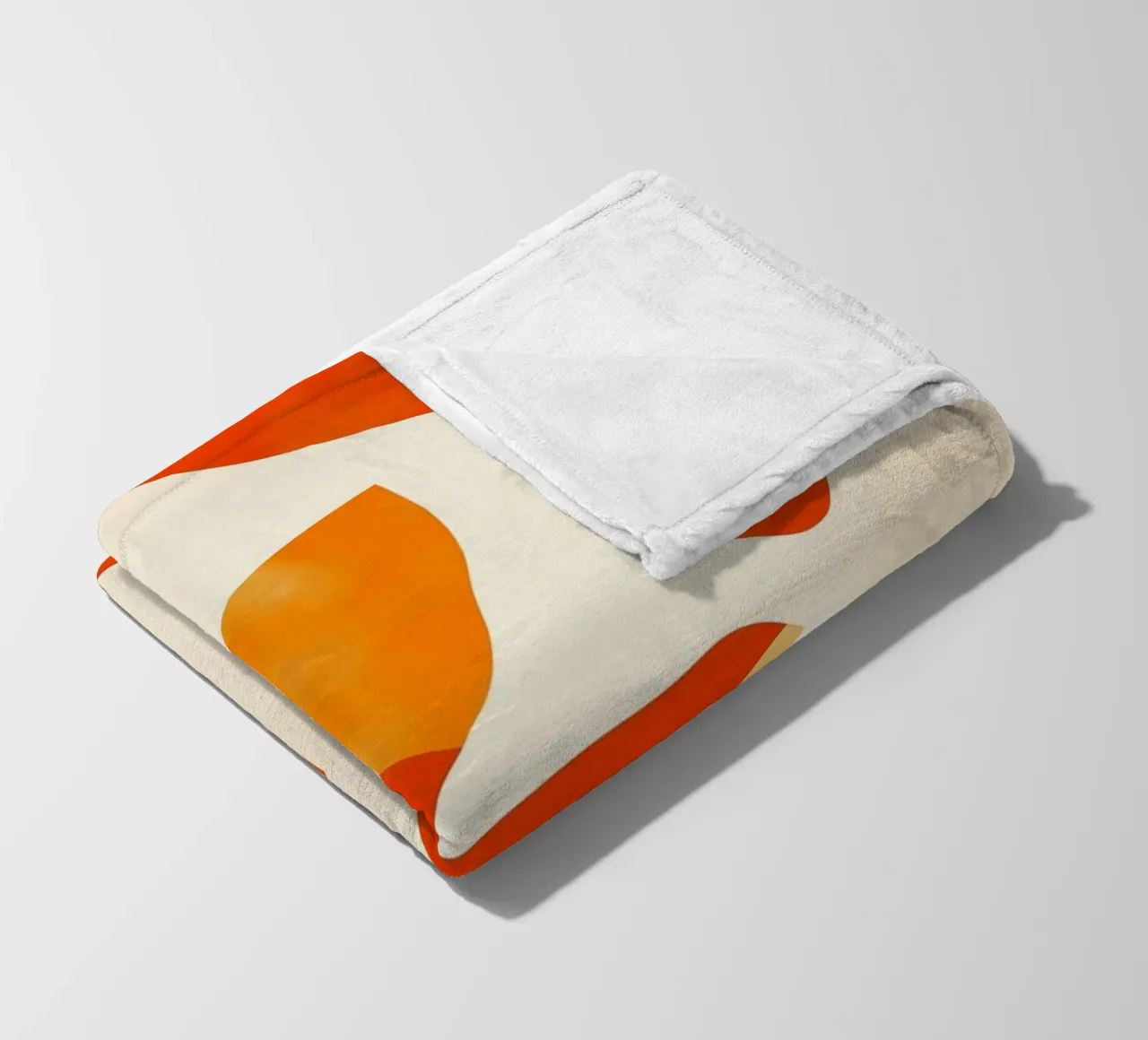 Orange Leafs Fleecedecke von treechild