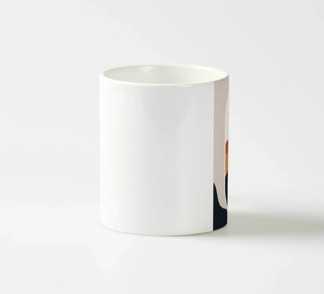 Landscape of sun and crescent moon tazza in ceramica da LisaArtes