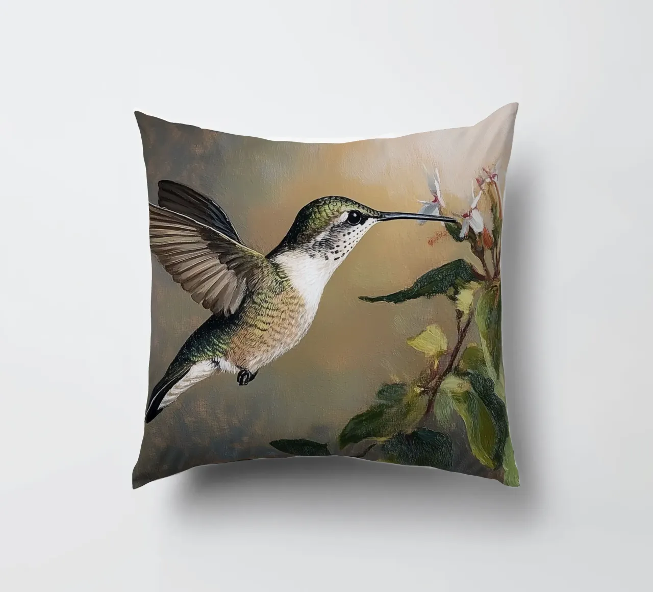 L'eleganza dei colibrì cuscino da Carinaprint