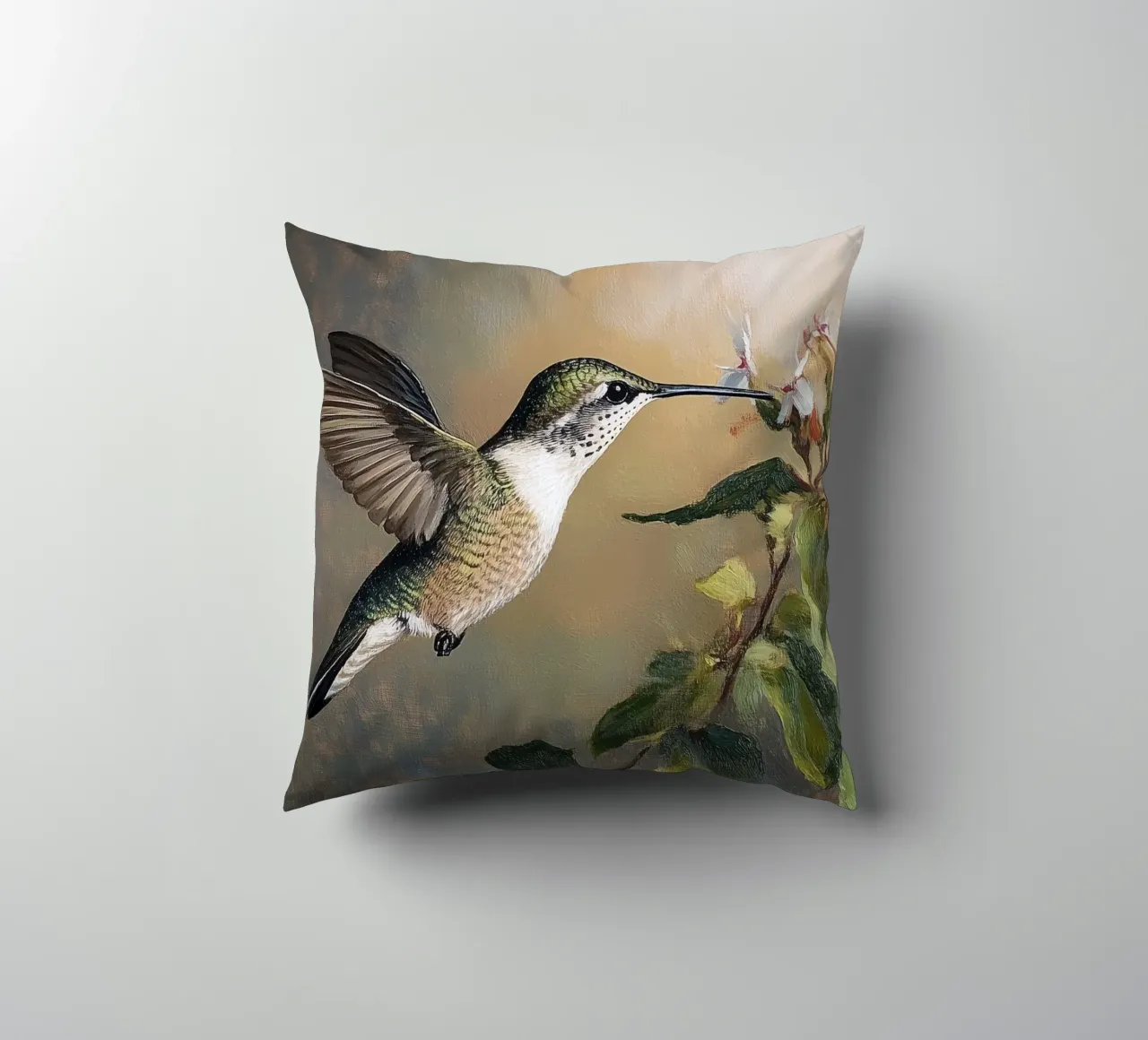 L'eleganza dei colibrì cuscino da Carinaprint