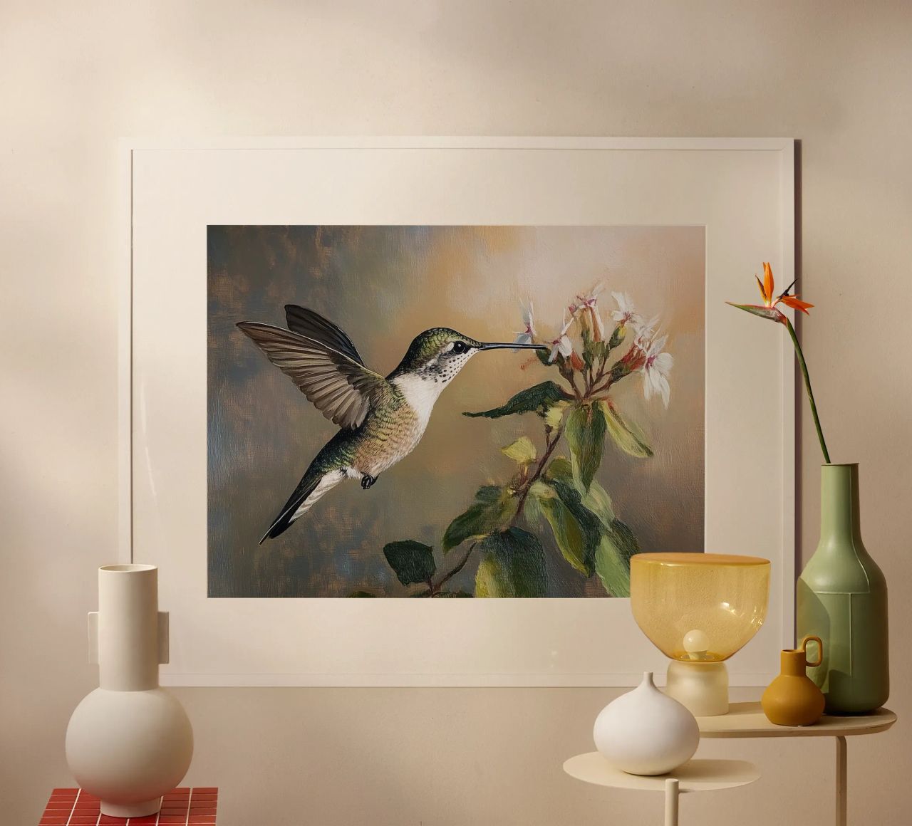 The elegance of hummingbirds poster by Carinaprint