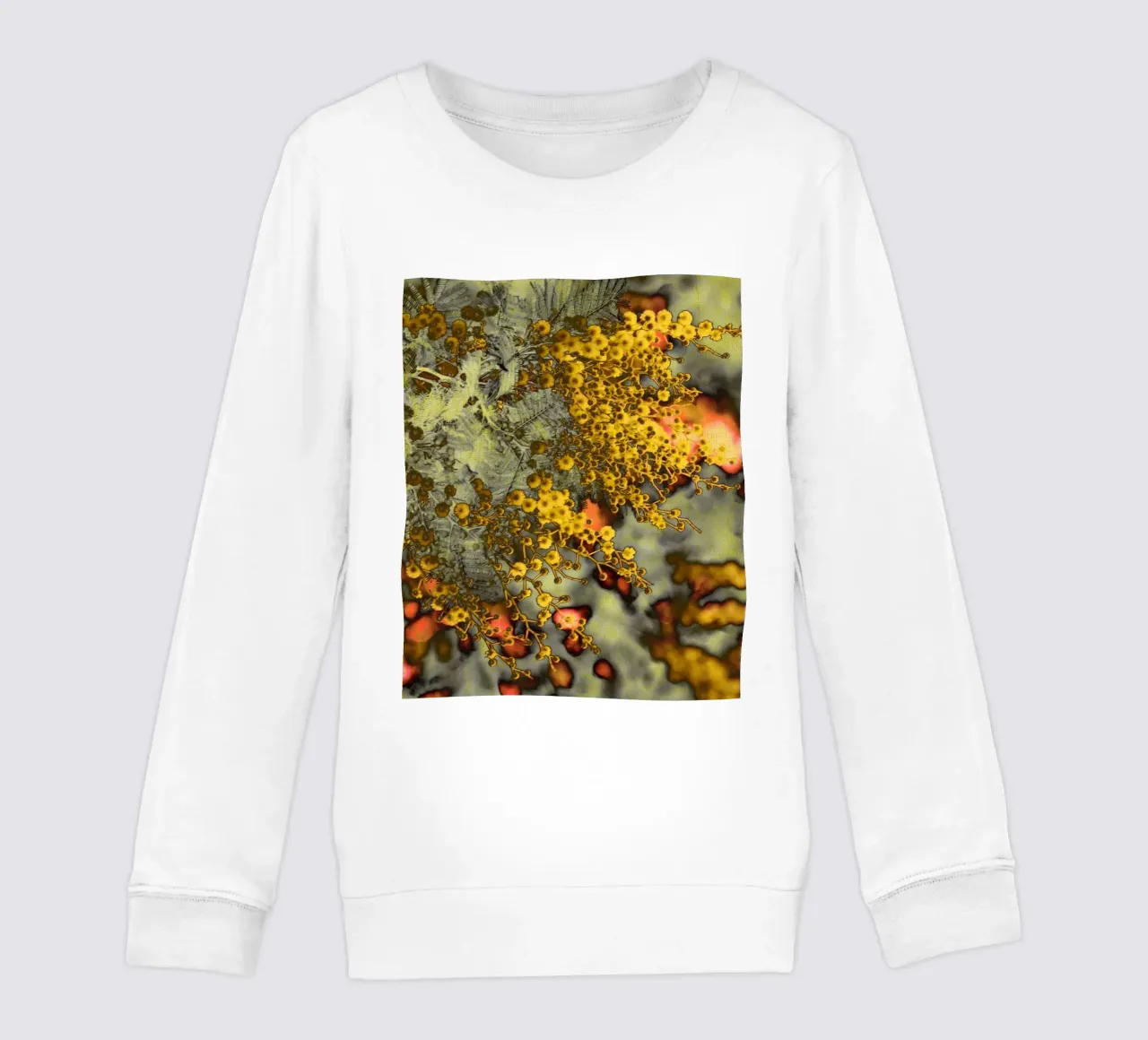 Abstrakte Mimose Kinder Sweatshirt von Teresa André