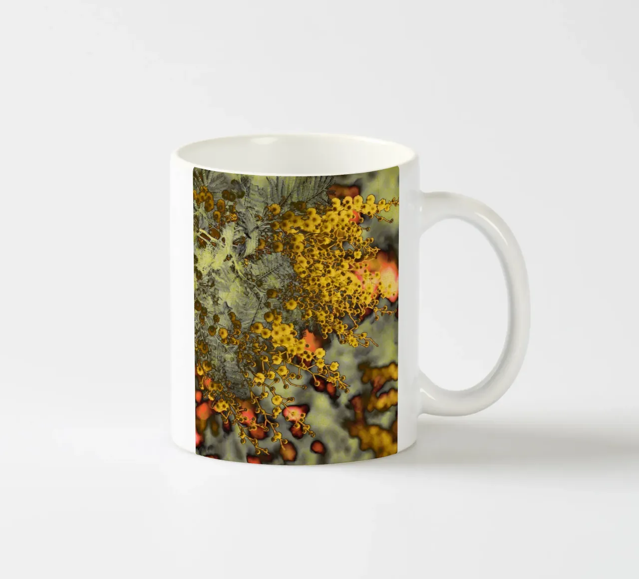 Mimosa astratta tazza in ceramica da Teresa André