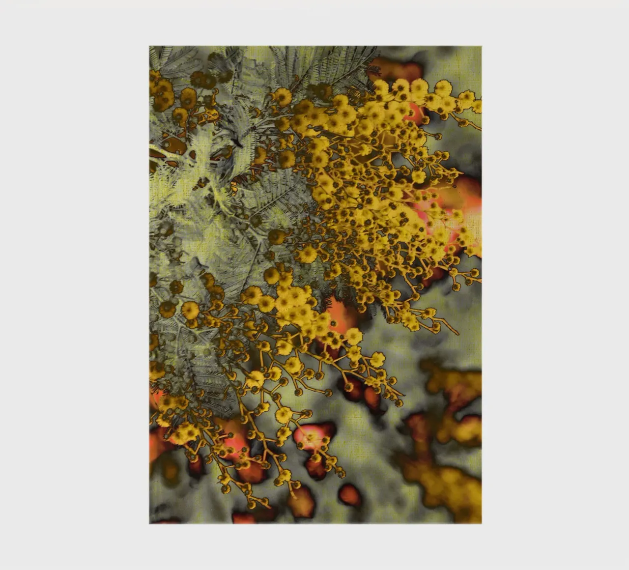 Abstract Mimosa notebook by Teresa André