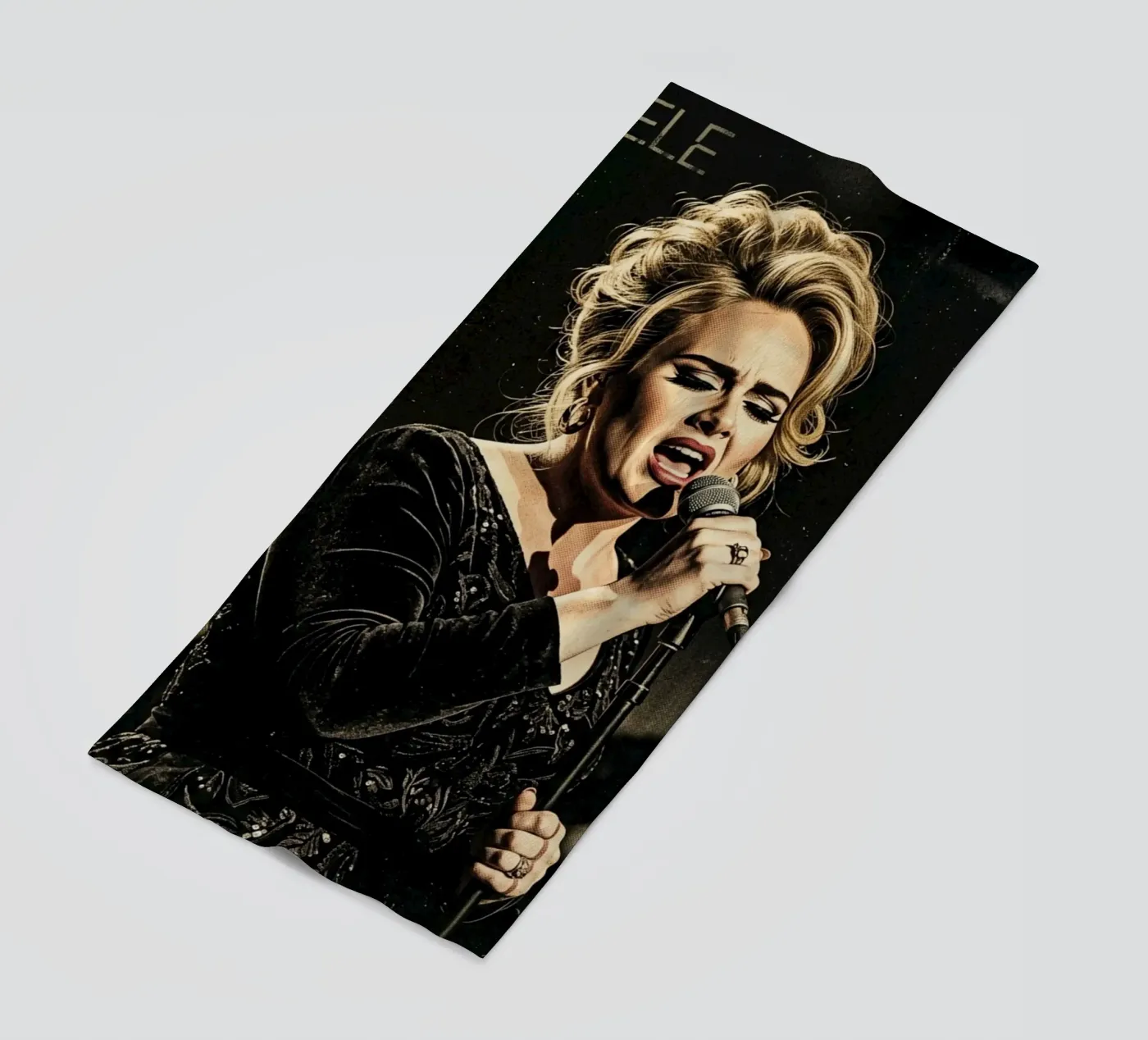 Adele show beach towel by Darah Juang