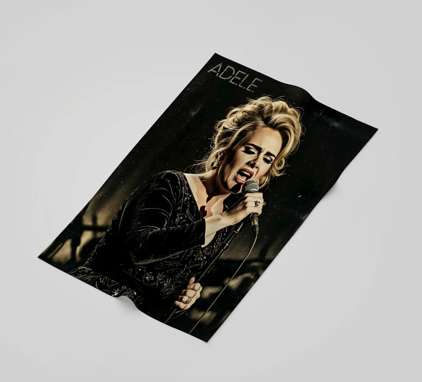 Adele show beach towel by Darah Juang