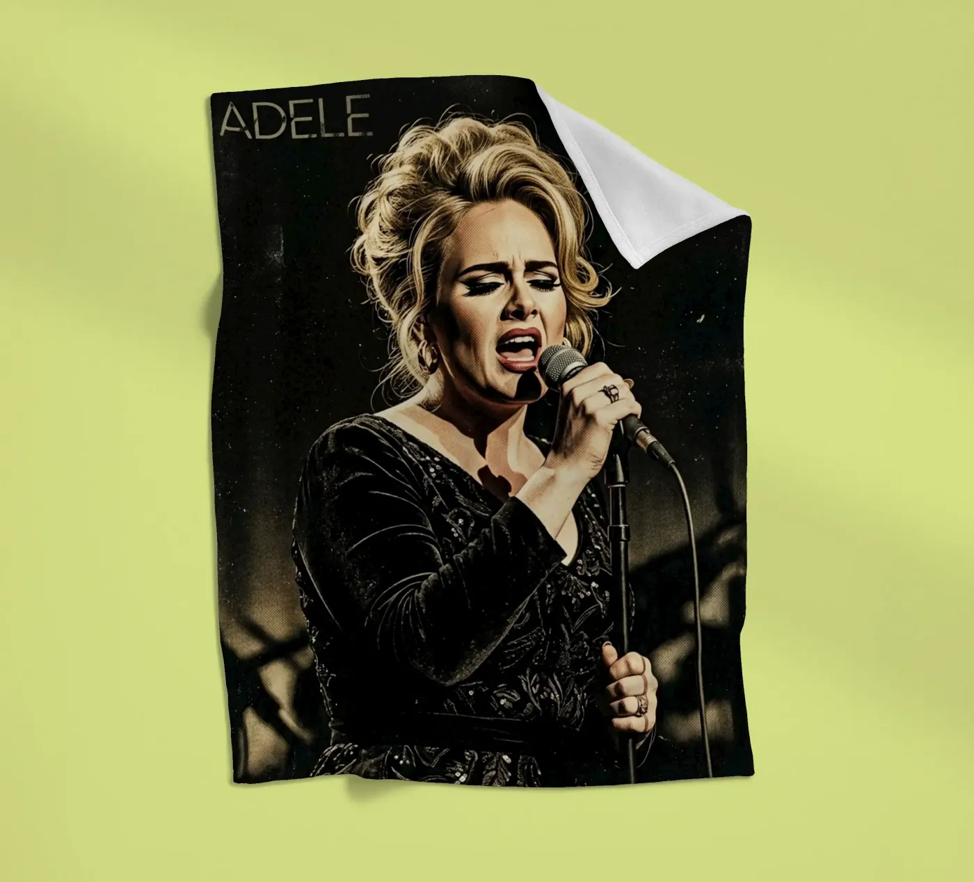 Adele show fleece blanket by Darah Juang