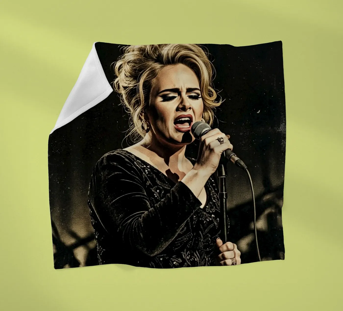 Adele show fleece blanket by Darah Juang