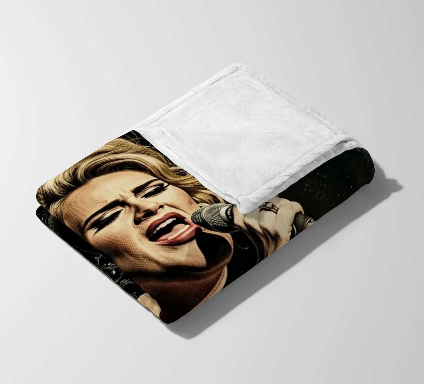 Adele show fleece blanket by Darah Juang