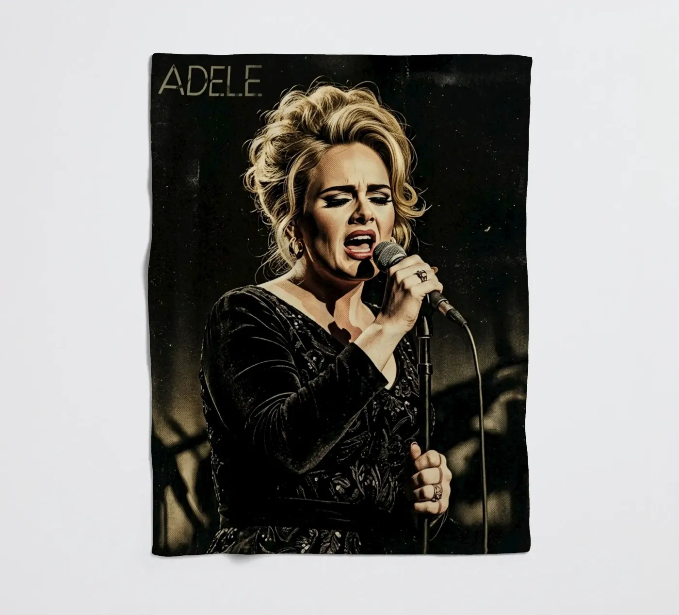 Adele show fleece blanket by Darah Juang