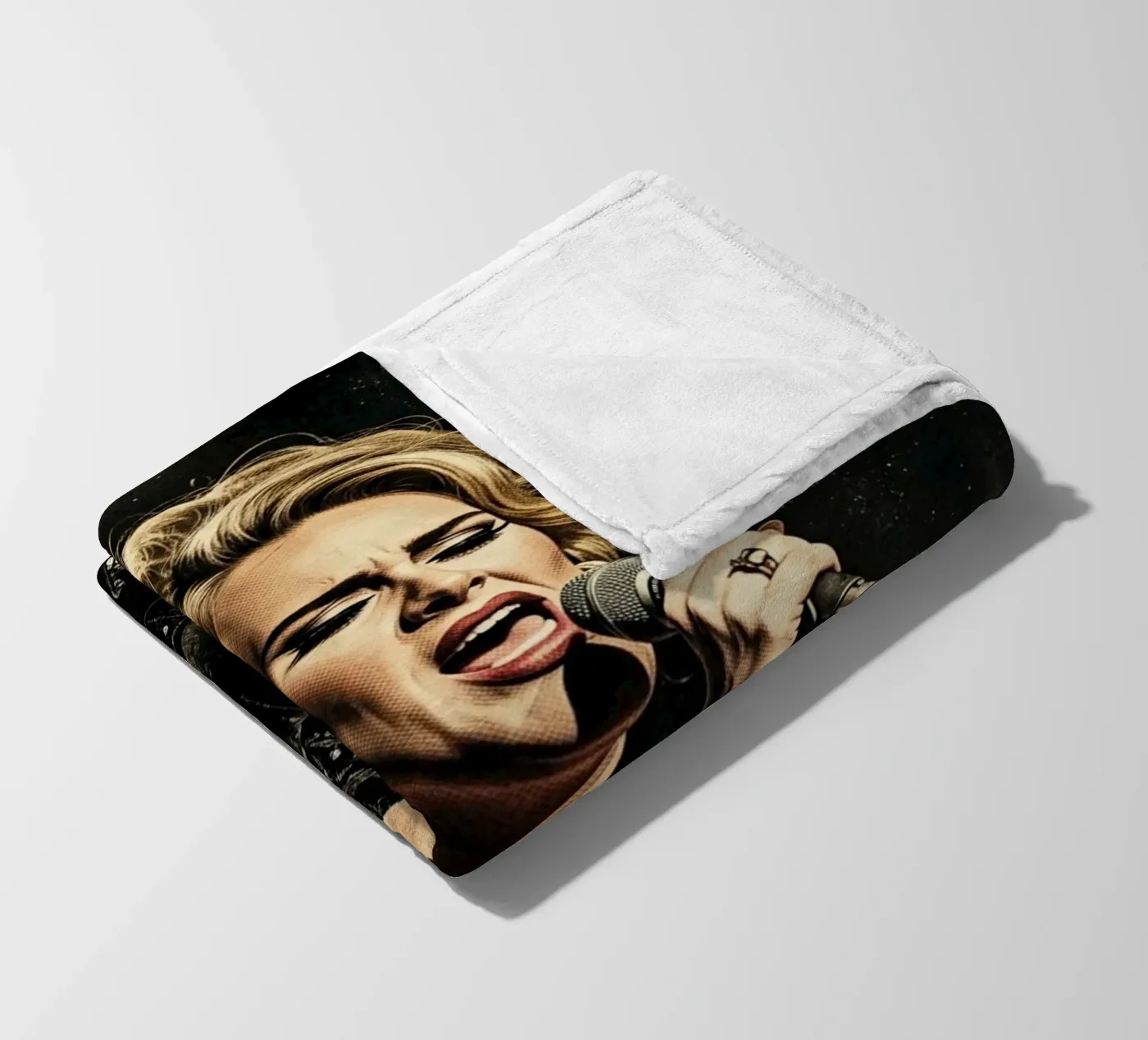 Adele show fleece blanket by Darah Juang