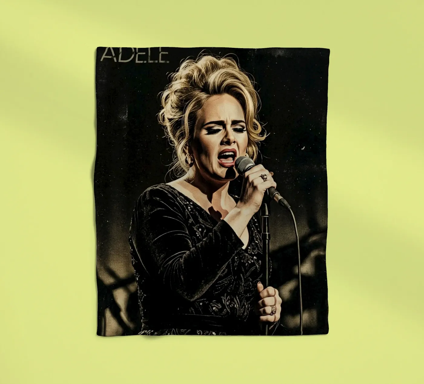 Adele show fleece blanket by Darah Juang