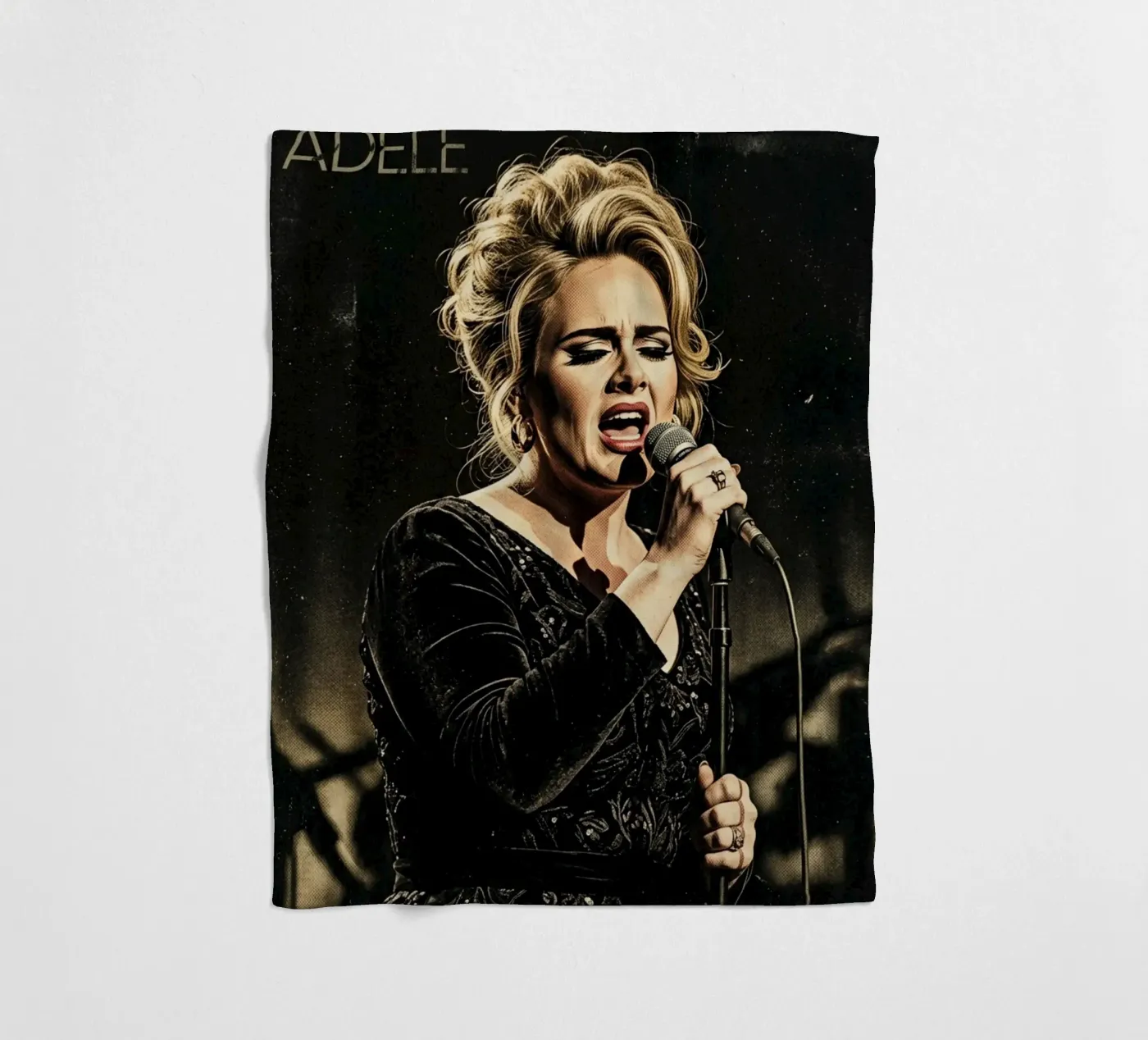 Adele show fleece blanket by Darah Juang