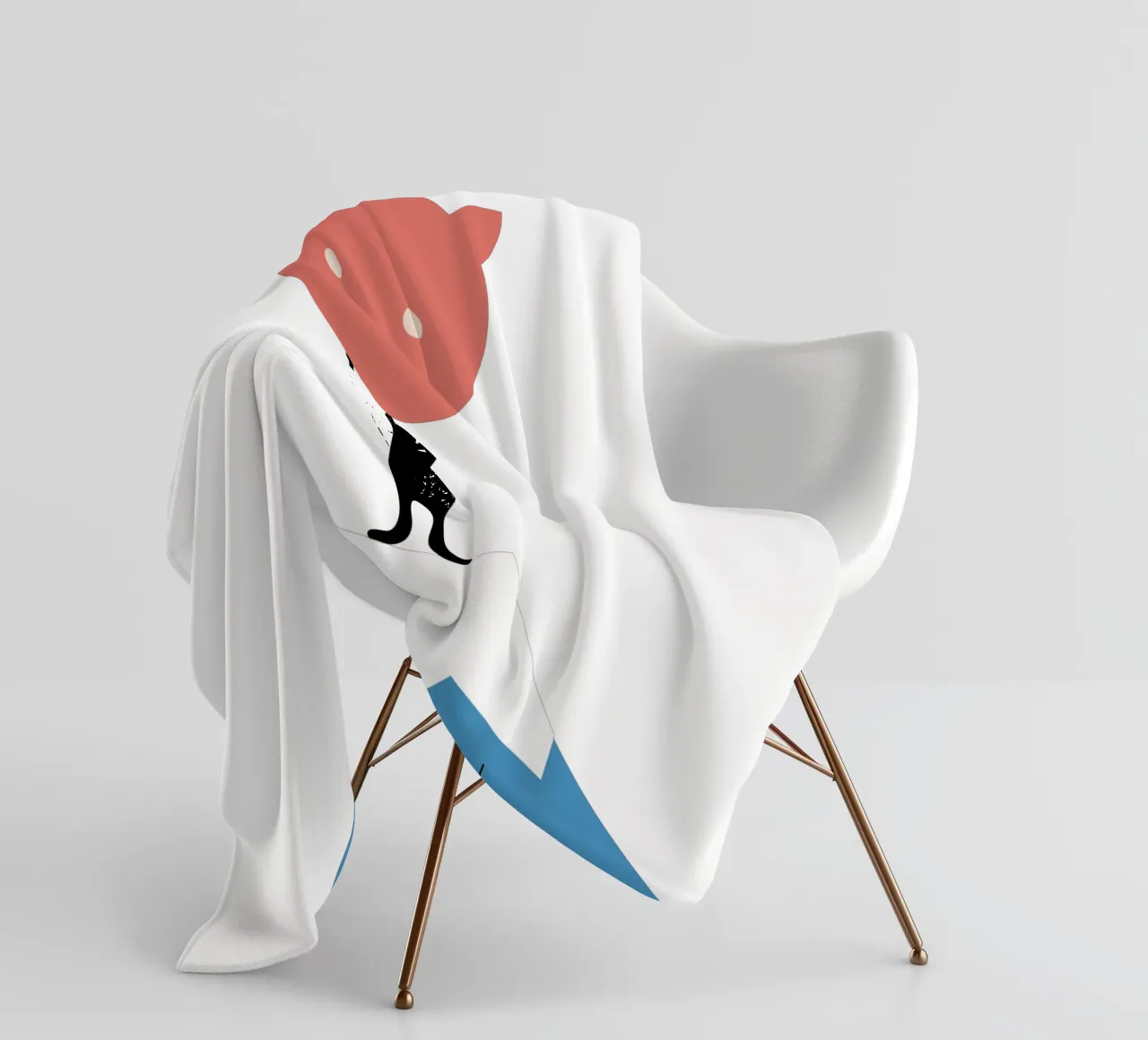 YAY - Powerful Cat fleece blanket by natural neutral