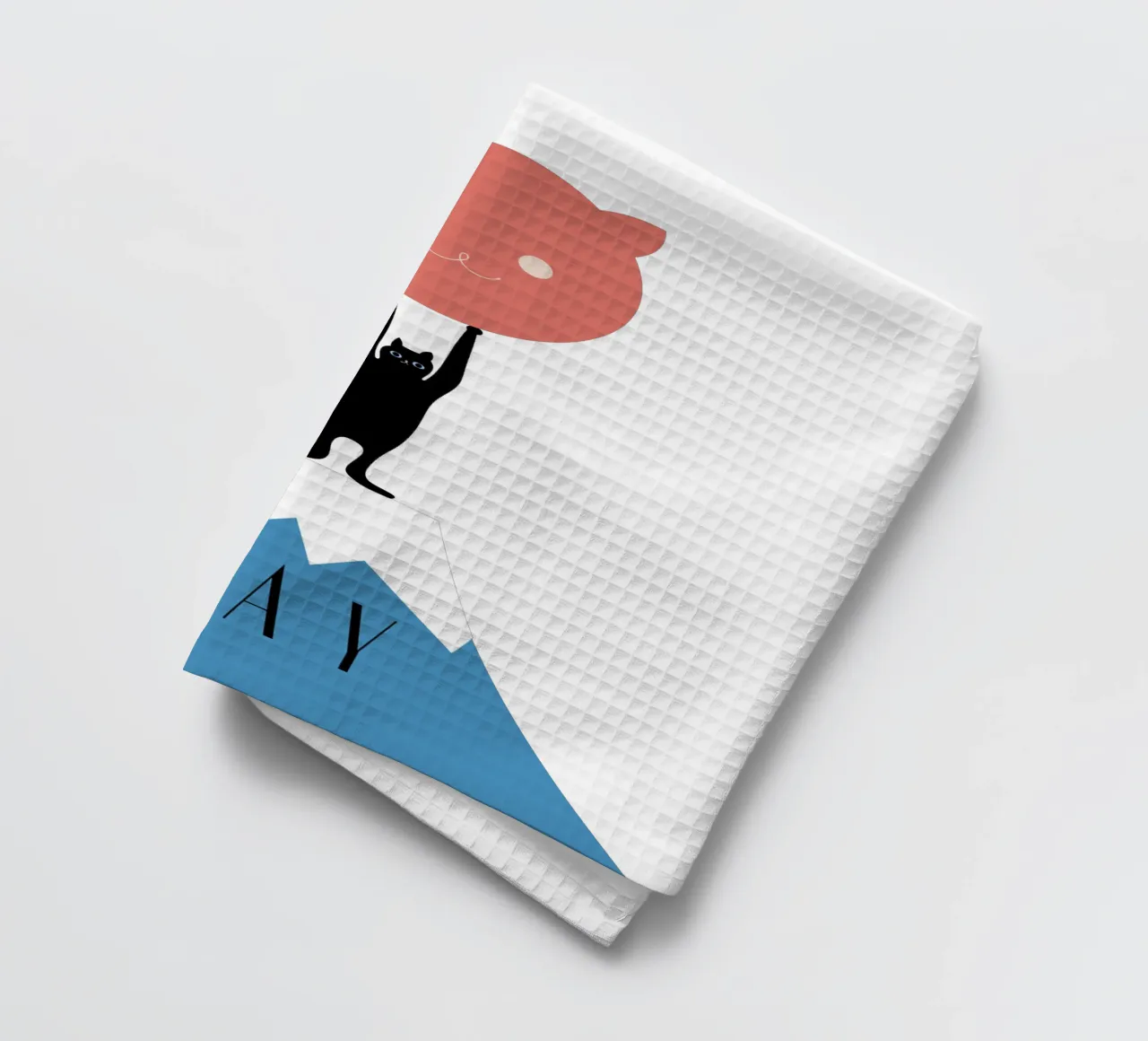 YAY - Powerful Cat tea towel by natural neutral