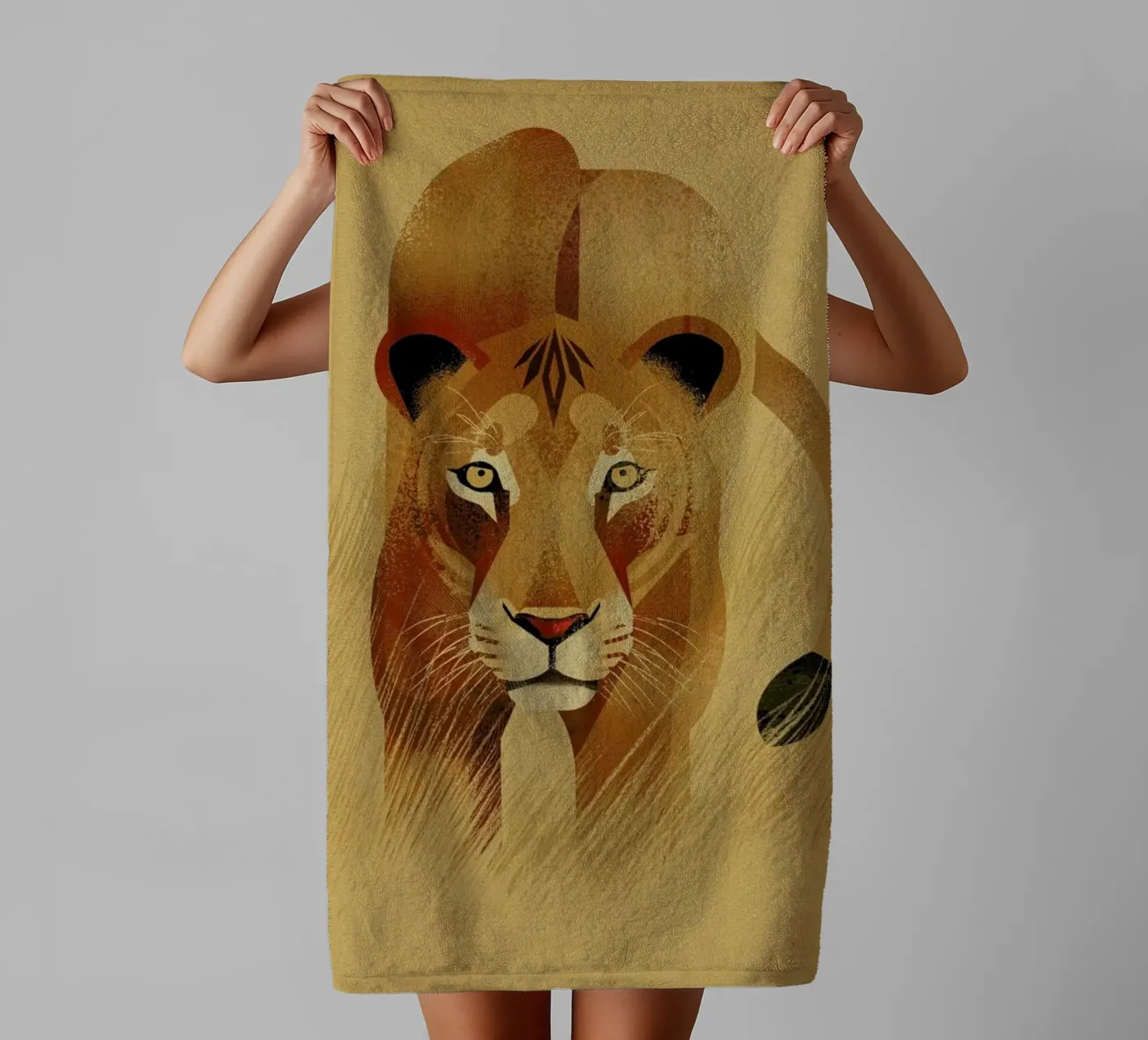Lion towel by Dieter Braun
