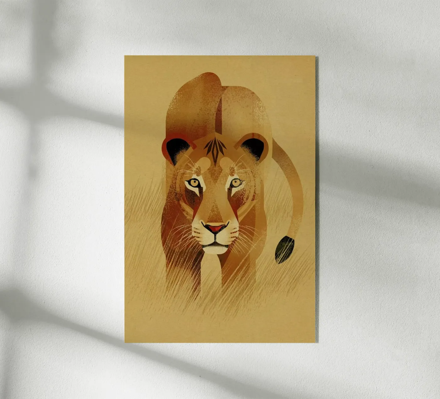 Lion acryl van Dieter Braun