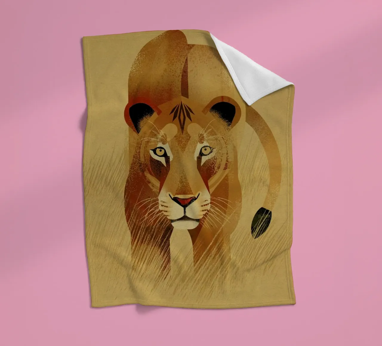 Lion Fleecedecke von Dieter Braun