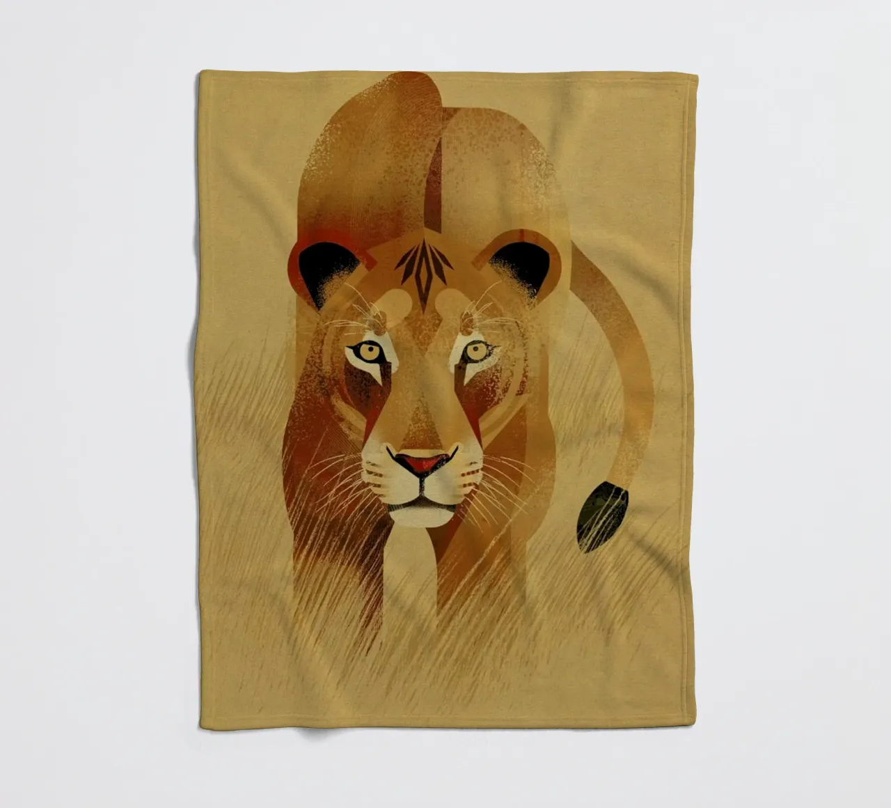 Lion Fleecedecke von Dieter Braun