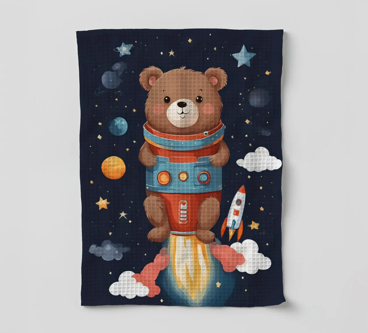Avventura dell'orsetto cosmico canovaccio da cucina da Doodle Dreams Art