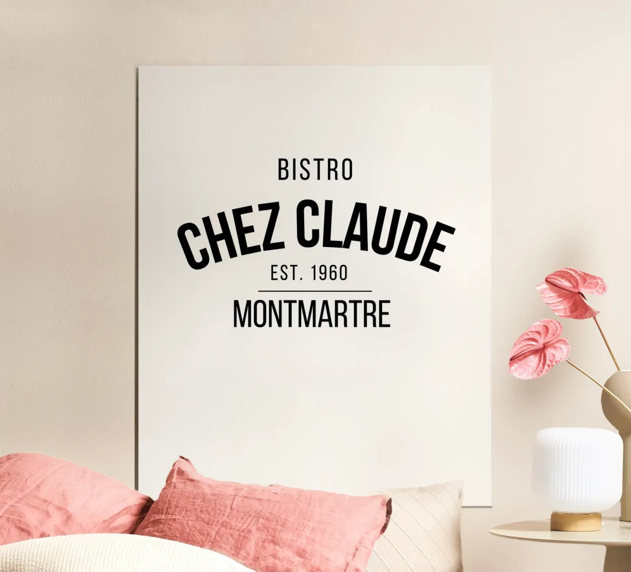Chez Claude poster with plastic frame by Magdalena Martin Photography