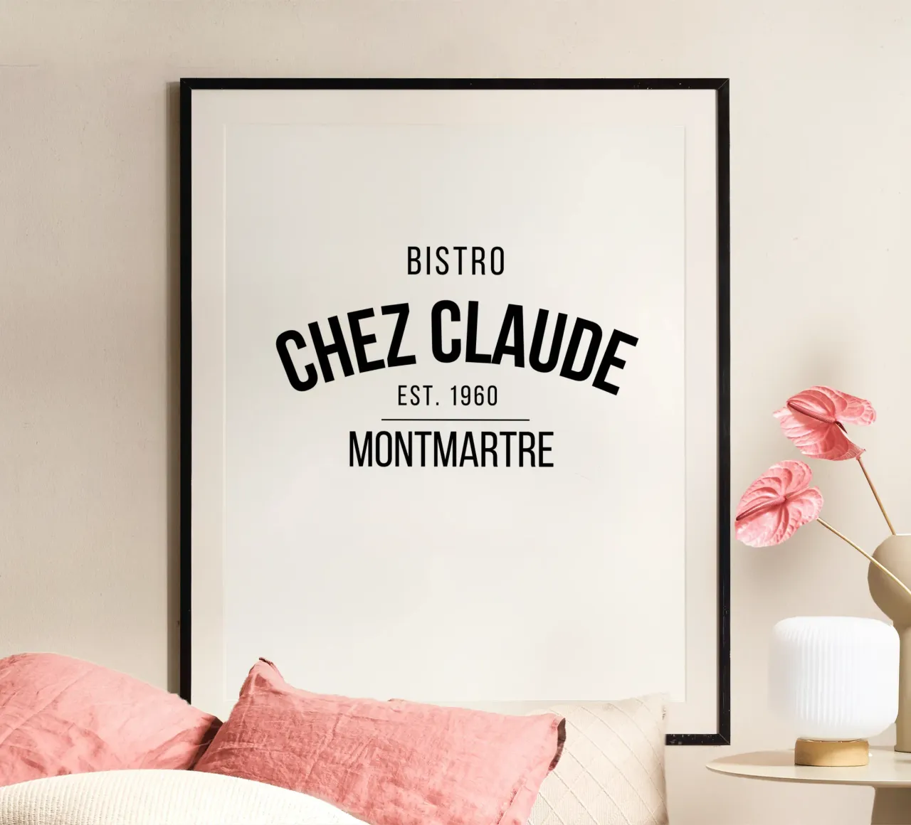 Chez Claude poster with plastic frame by Magdalena Martin Photography