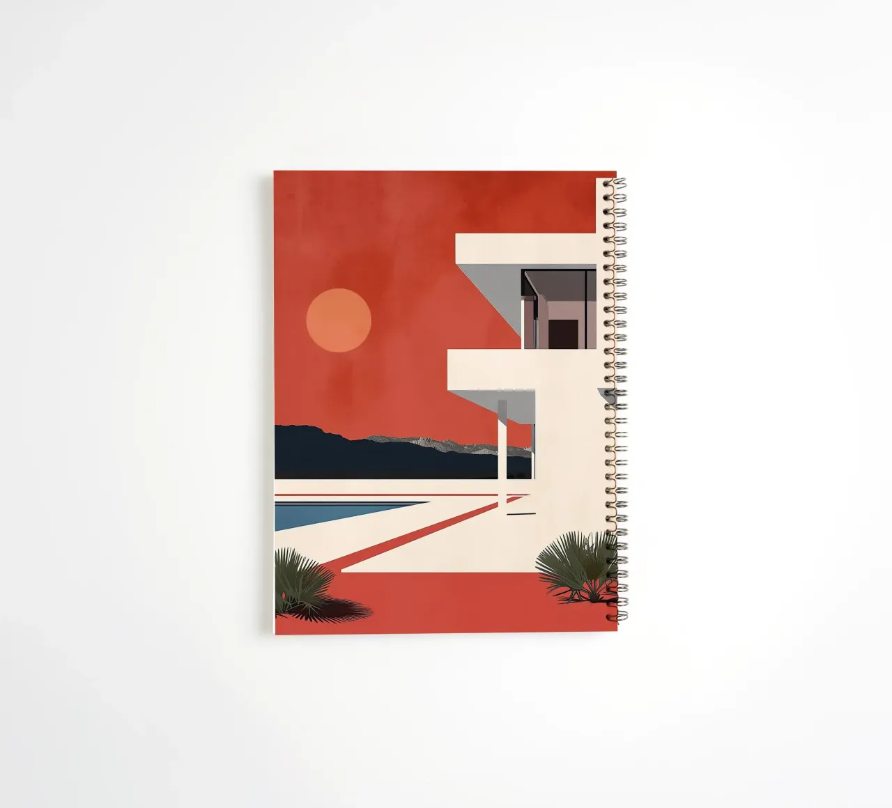 Bauhaus Architecture XI spiral notebook by Nikis Art Studio