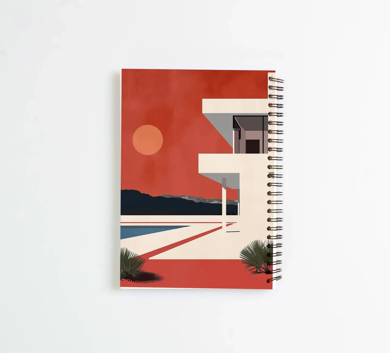Bauhaus Architecture XI spiral notebook by Nikis Art Studio