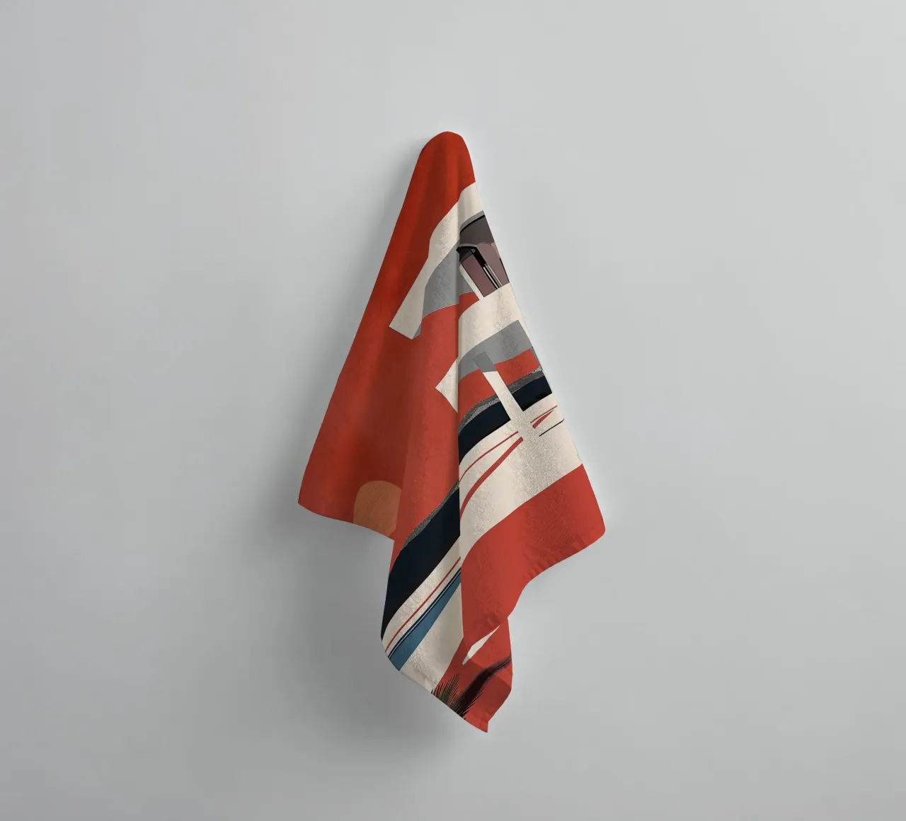 Bauhaus Architecture XI towel by Nikis Art Studio