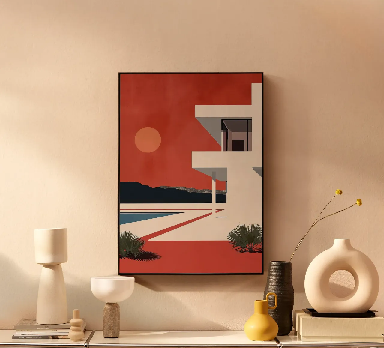 Bauhaus Architecture XI alu-dibond by Nikis Art Studio