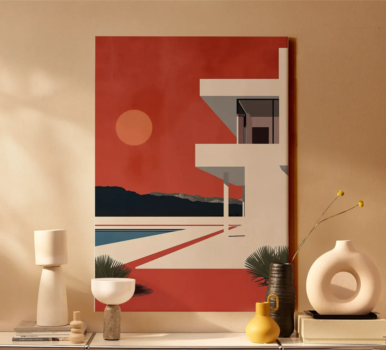 Bauhaus Architecture XI canvas by Nikis Art Studio