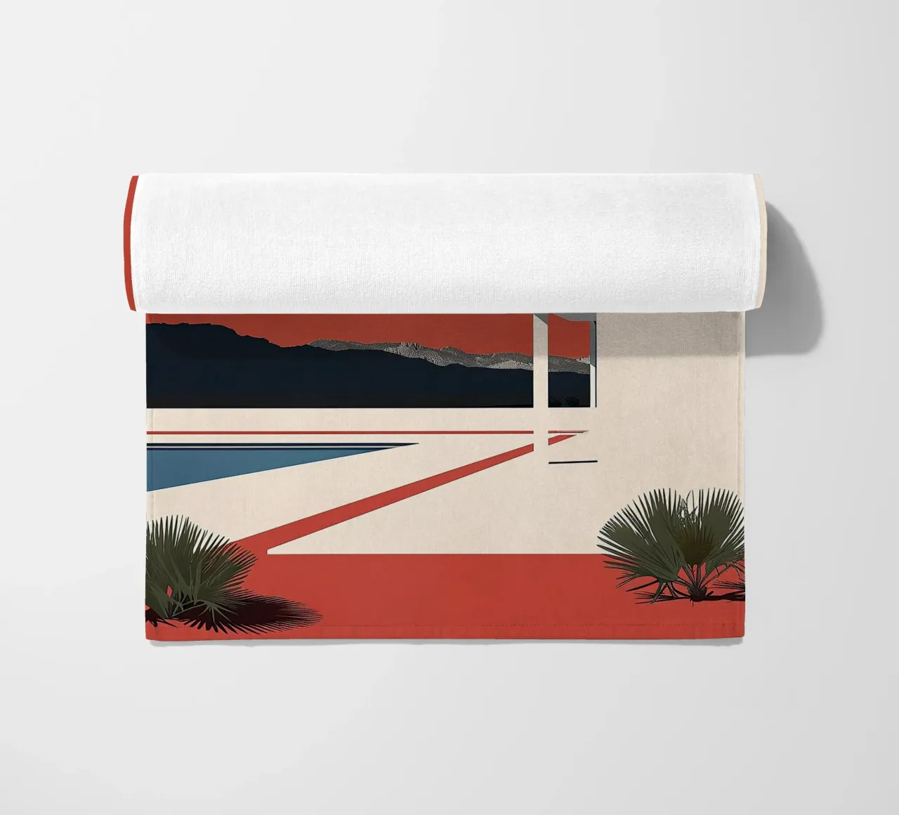 Bauhaus Architecture XI beach towel by Nikis Art Studio